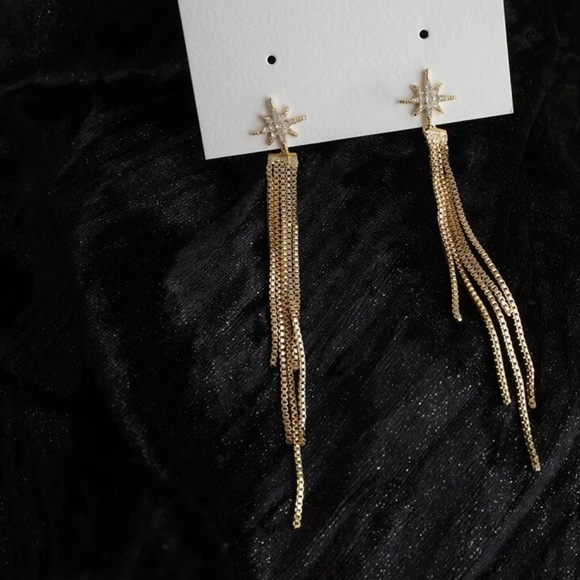 GP Star Tassels Stud Earrings - Picture 4 of 6